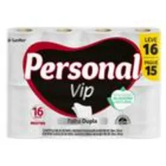 Papel Higiênico Folha Dupla Neutro PERSONAL Vip Leve 16 Pague 15 Unidades