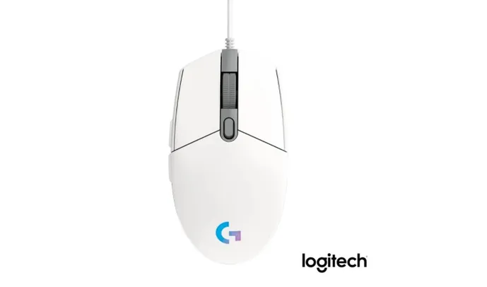 Logitech - G203- LIGHTSYNC Branco no Pix 