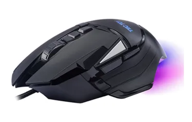 Mouse Gamer TecToy, Xrat, 10.000DPI Pixart 3325, 8 Botões Programáveis, RGB, Black