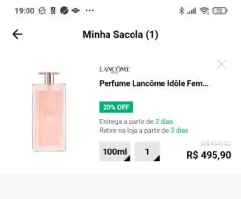Perfume Lancôme Idôle EUA de Perfum 100 ml R$446