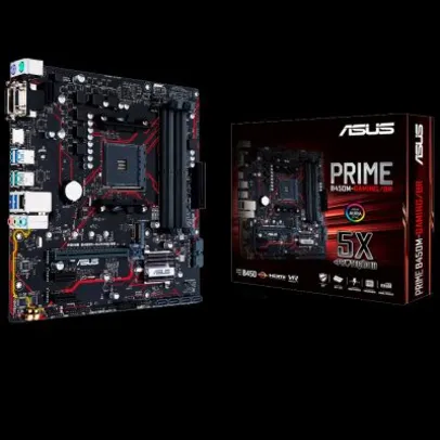 Placa Mãe AMD AM4 Asus PRIME B450M Gaming/BR M.2 Aura Sync