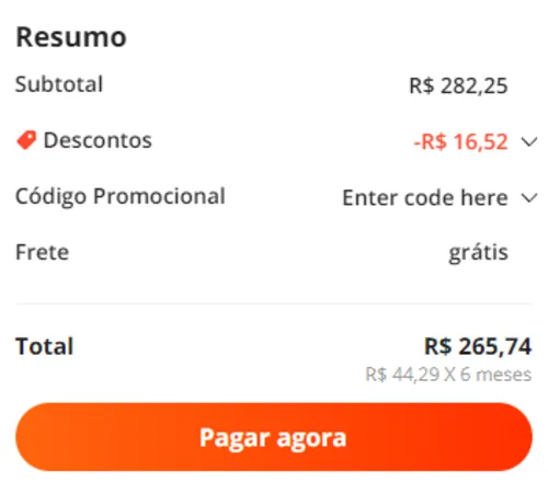 Imagem na descrição da promoção