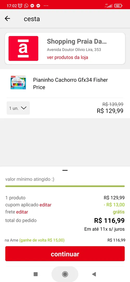 Imagem na descrição da promoção