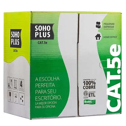 Cabo LAN Furukawa CAT 5E CMX Azul Soho Plus 305m 100% COBRE