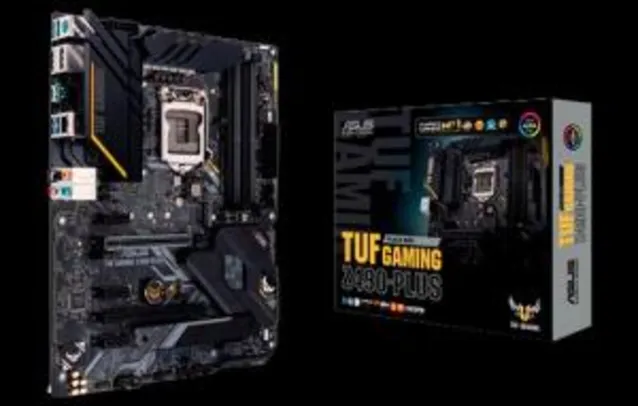 Placa Mãe Asus Z490-Plus Tuf Gaming, Chipset Z490, Intel LGA 1200, ATX, DDR4 | R$1.379