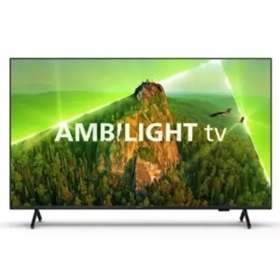 Smart Tv 55 Philips Ambilight 4k Google Tv Comando De Voz Prata Bivolt