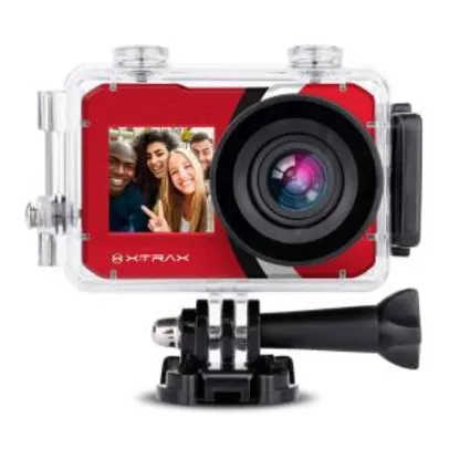 Câmera Digital e Filmadora Xtrax Selfie 4K 16MP Vermelha R$ 411