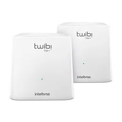 Kit Roteador Wi-Fi Mesh Intelbras 2 Unidades Twibi Giga+ Branco