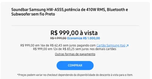 Imagem na descrição da promoção