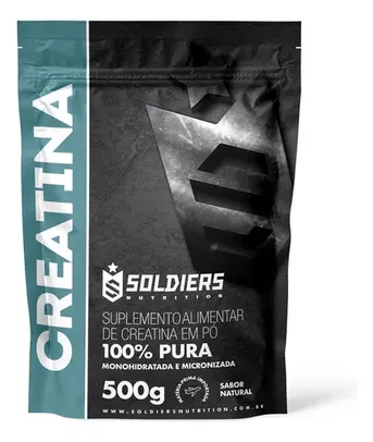 [1KG] 2x Creatina Monohidratada 500g Soldiers Nutrition Sabor Natural 