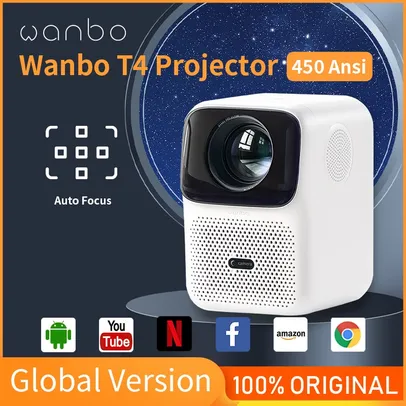 Projetor Wanbo T4 Android 9.0 Full Hd 4k Projector 1920*1080p 450 Ansi Lumens Au