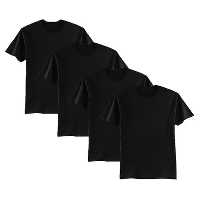 Kit 4 Camisetas Masculina Lisa Algodão Básica