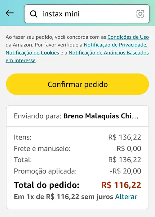 Imagem na descrição da promoção