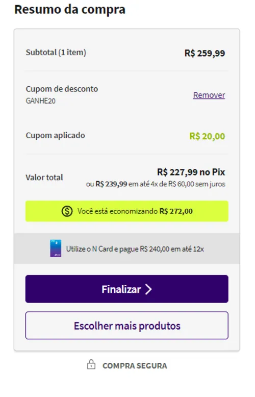 Imagem na descrição da promoção