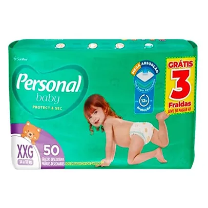 [Rec] Personal Fralda Soft & Protect Hiper XXG, 50 Unidades