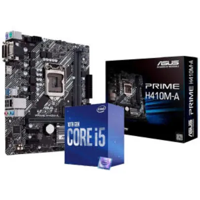 Kit Upgrade Gamer Intel Core i5 10400 10a Geração Placa mãe ASUS H410M-E R$1939