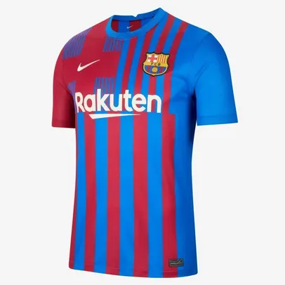 Camisa Nike Barcelona I 2021/22 Torcedor Pro Masculina
