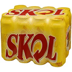 Cerveja Skol Pilsen Lata 350ml - 12 Unidades