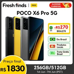 [Brasil] Smartphone POCO X6 Pro 12/512GB