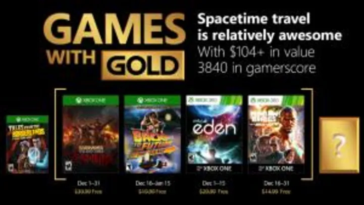 [Games With Gold] Dezembro - GRÁTIS - Xbox One e Xbox 360