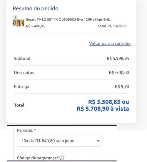 Imagem na descrição da promoção