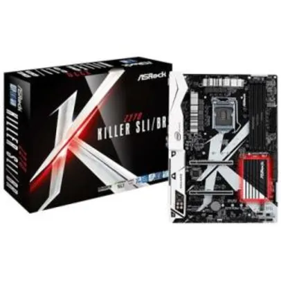 Placa-Mãe ASRock ATX Z270 Killer SLI/BR p/ Intel LGA 1151 - 349,90