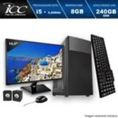 Computador Core I5 3.20 8GB 240GB SSD Kit Multimídia Monitor LED 19,5" HDMI FULLHD