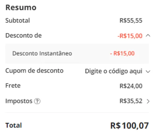 Imagem na descrição da promoção