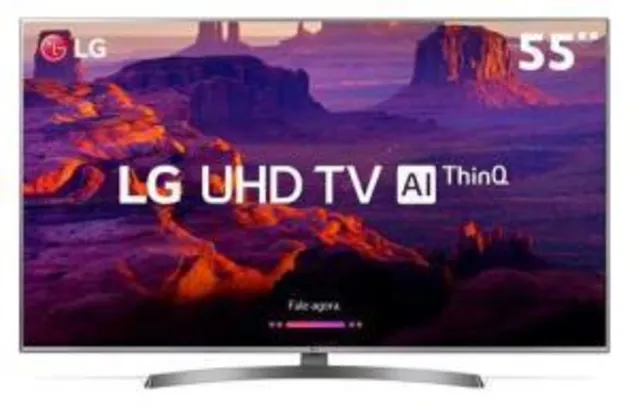 Smart TV LED 55" Ultra HD 4K LG 55UK6540 IPS HDR 10 Pro 4 HDMI 2 USB - R$ 3248