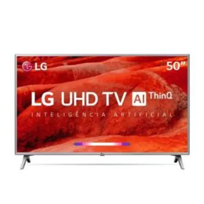 Smart TV LED 50 Polegadas UHD 4K HDR Wi-Fi Inteligência Artificial ThinQ AI 4 HDMI 2 LG R$1.598