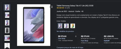 Imagem na descrição da promoção