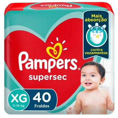 Foto do produto Fralda Pampers Supersec - XG - 40 Unidades