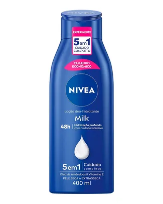 Loção hidratante corporal Milk pele seca a extrasseca 400ml | NIVEA