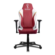 Cadeira Gamer Delux Copa do Mundo Catar DX-3000 LX2, Vermelho e Branco, CP-CH-9013