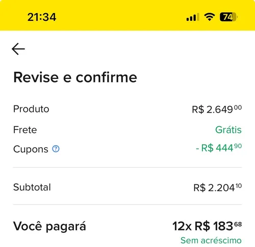 Imagem na descrição da promoção