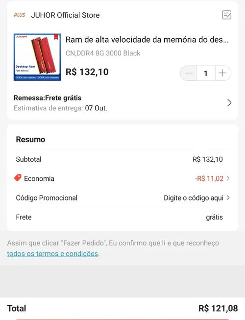 Imagem na descrição da promoção