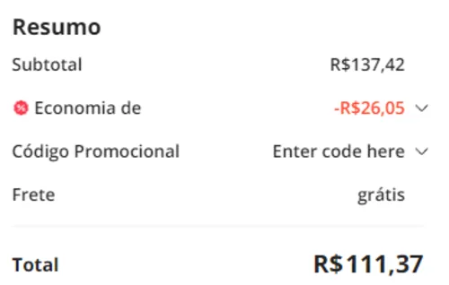 Imagem na descrição da promoção