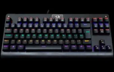 Teclado Mecânico Gamer Redragon Dark Avenger K568 Rainbow, Switch Blue, ABNT2, Black | R$ 179