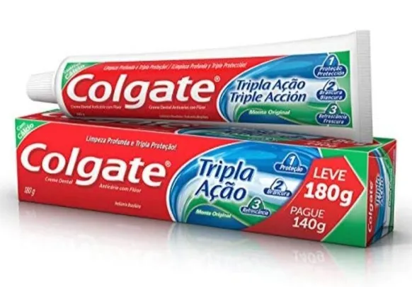 [RECORRENCIA]Creme Dental Colgate Tripla Ação Menta Original 180G | R$3,59