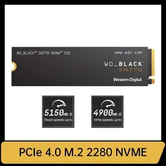 [Taxa Inclusa/Moedas] SSD M.2 NVMe WDBlack SN770 1TB GEN4 5150MBps