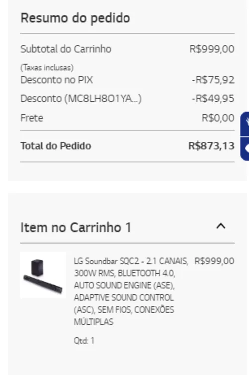 Imagem na descrição da promoção