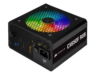 Fonte Gamer para PC Corsair CX650F, 650W, RGB, ATX, 80 Plus Bronze, Modular, Preto - CP-9020217-NA