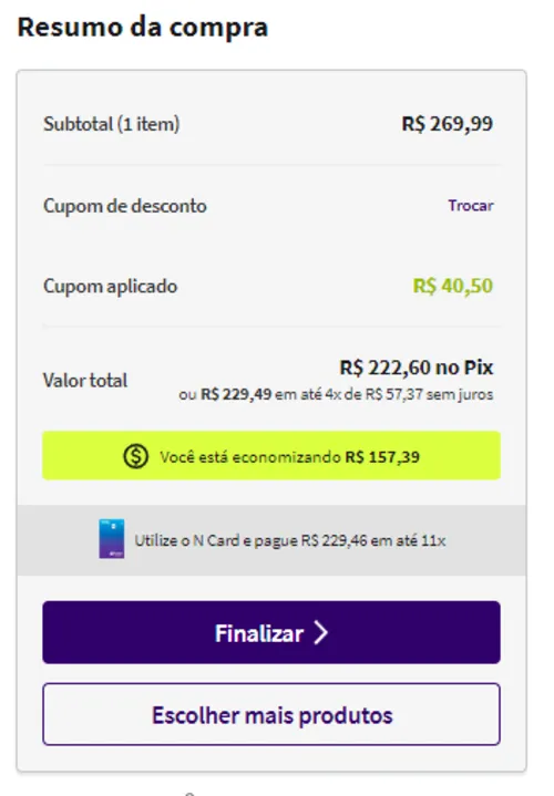 Imagem na descrição da promoção