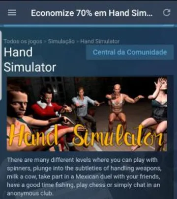 [Steam] hand simulator - R$1