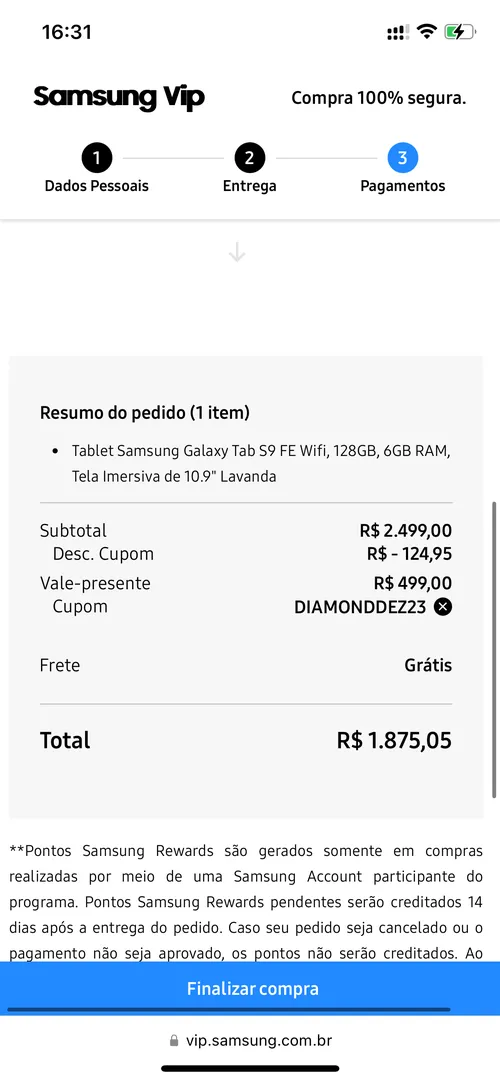 Imagem na descrição da promoção