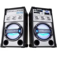 [ricardoeletro]Caixa Amplificada NKS PK3000 Bluetooth, 2X150W RMS e Alto-Falante de 10 Polegadas, Entrada USB, Rádio FM, Display LED + Microfone com F