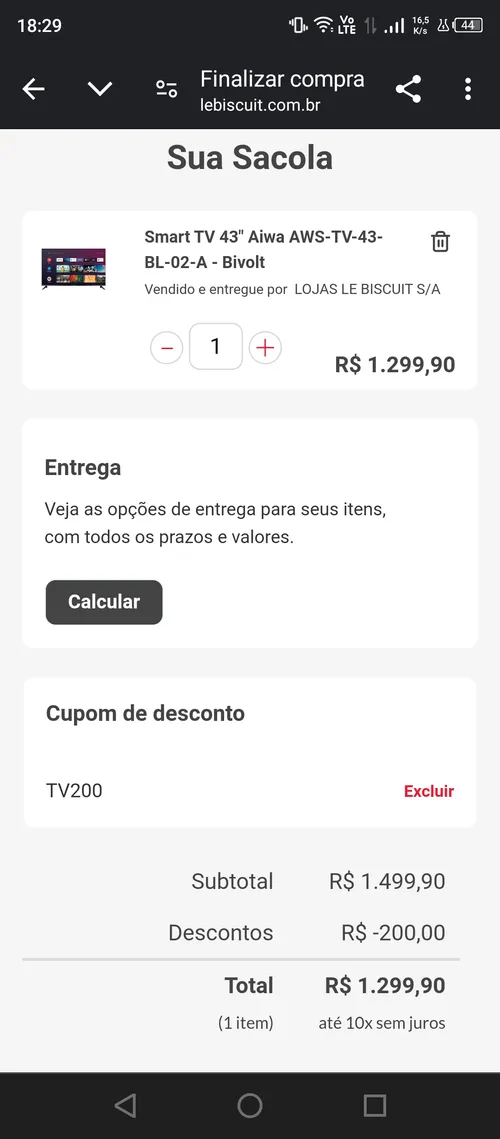 Imagem na descrição da promoção