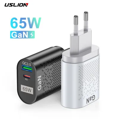 Carregador Uslion 65w, 2 portas USB