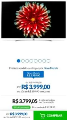 Smart TV OLed LG 55 4K OLED55B7P | R$3799