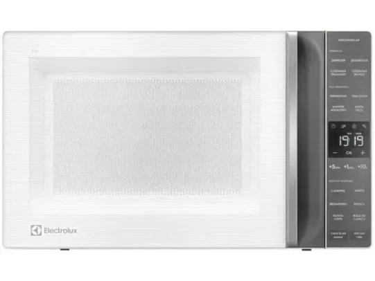 [R$ 599.,41 MOEDAS/ APP/ R$ 519,41 CASH ELECTROLUX] Micro-ondas Electrolux 36L Branco e Cinza ME36B - 110V 